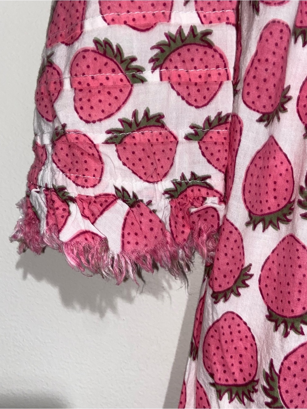 At Last… Dress Womens Size 10 Annabel Strawberry Print Tunic Cottagecore Boho - Picture 5 of 11